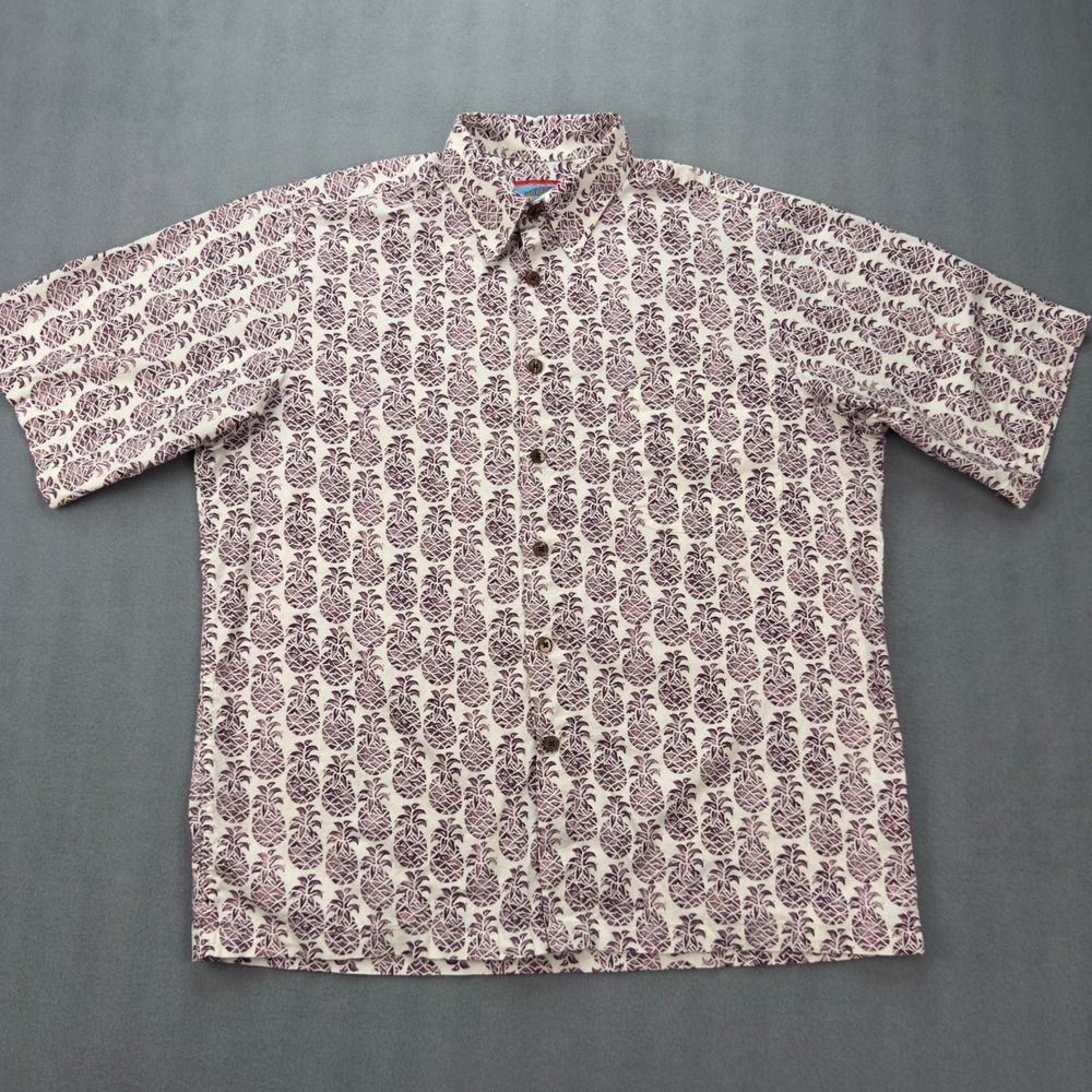 Reyn Spooner Joe Kealohas Mens Small Pineapple Print Button Down